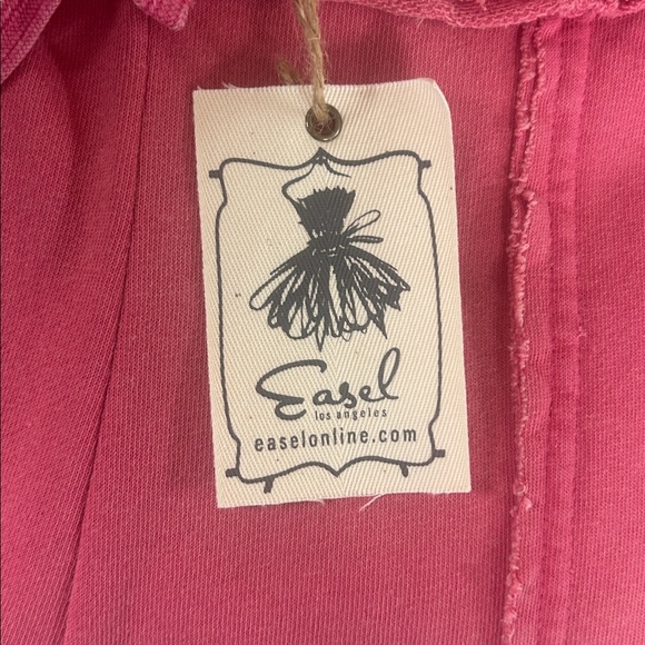 Easel Raspberry Wide Leg Cargo Pants - Picture 5 of 5